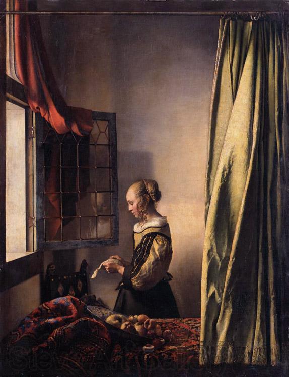 VERMEER VAN DELFT, Jan Girl Reading a Letter at an Open Window Germany oil painting art